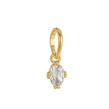 White Crystal Quartz Charm