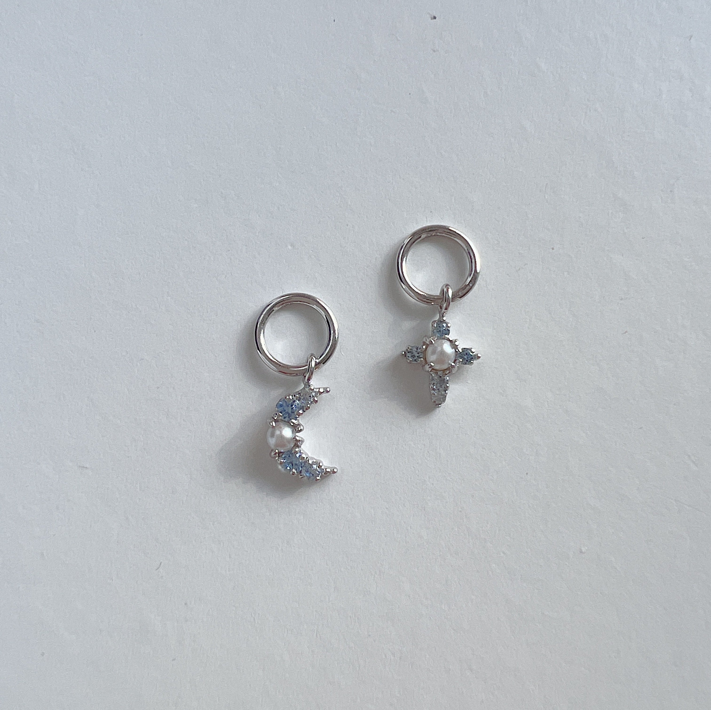 Celia London Blue Huggie Earrings
