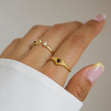 Fearless Garnet Heart Signet Ring