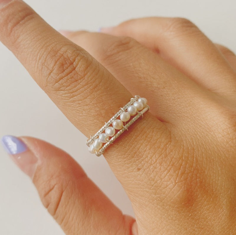 Astrid Pearl Stacking Ring