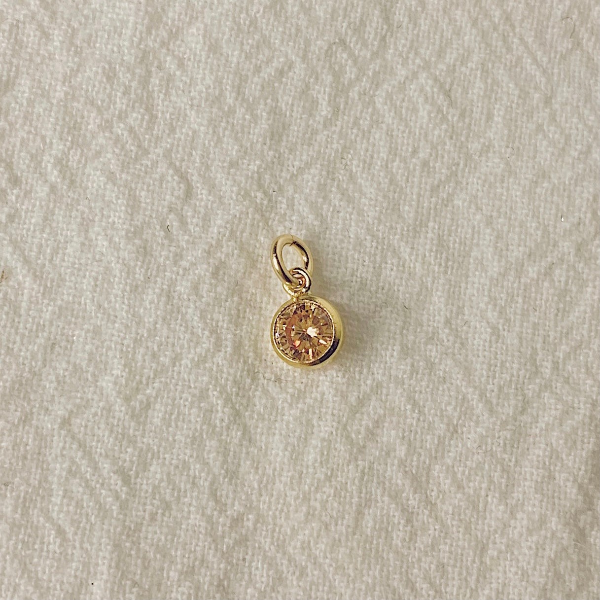 Birthstone CZ Charm